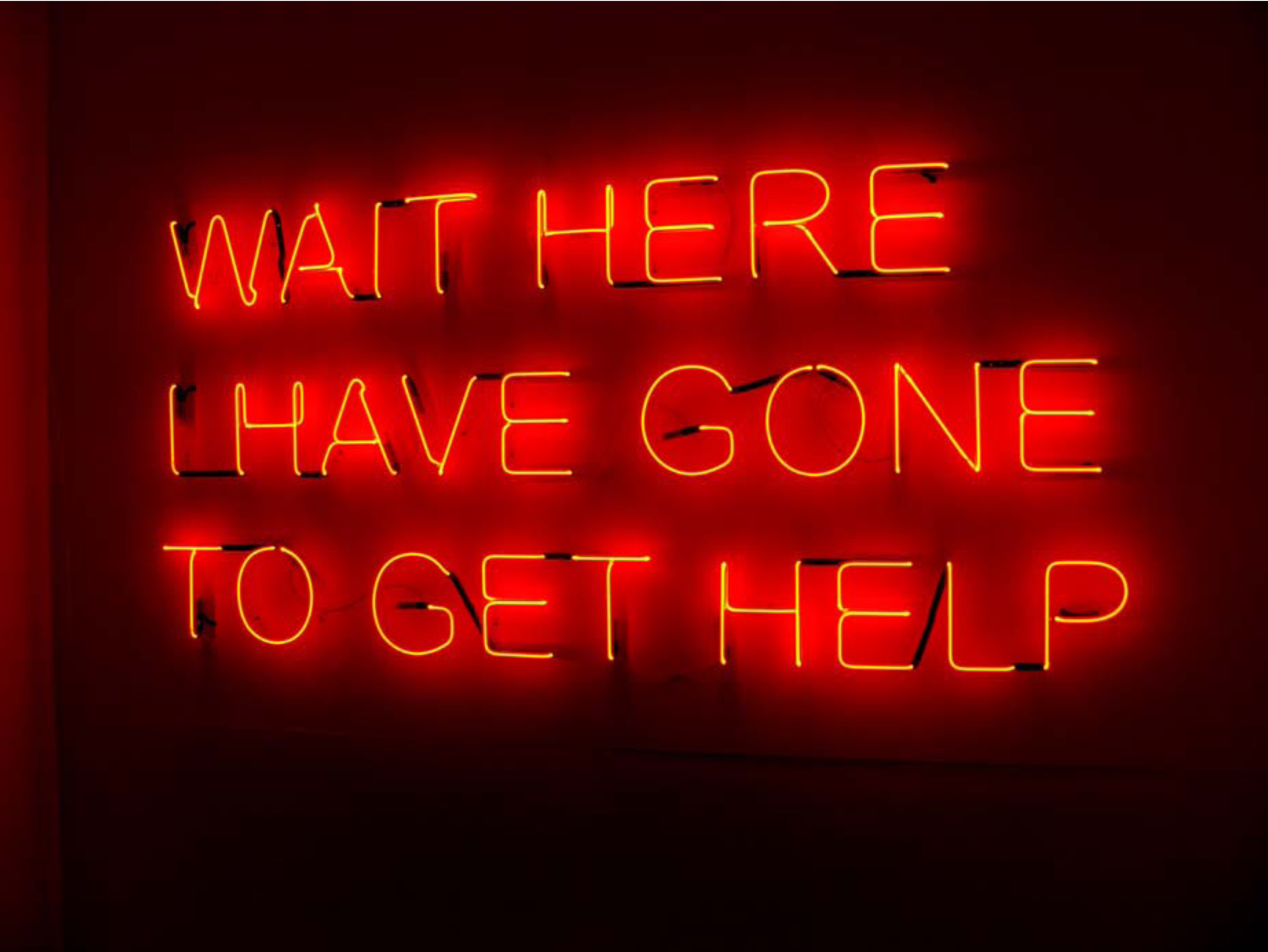 New Wait Here I Have Gone To Get Help Neon Sign For Bedroom Decor Artwork Dimmer 